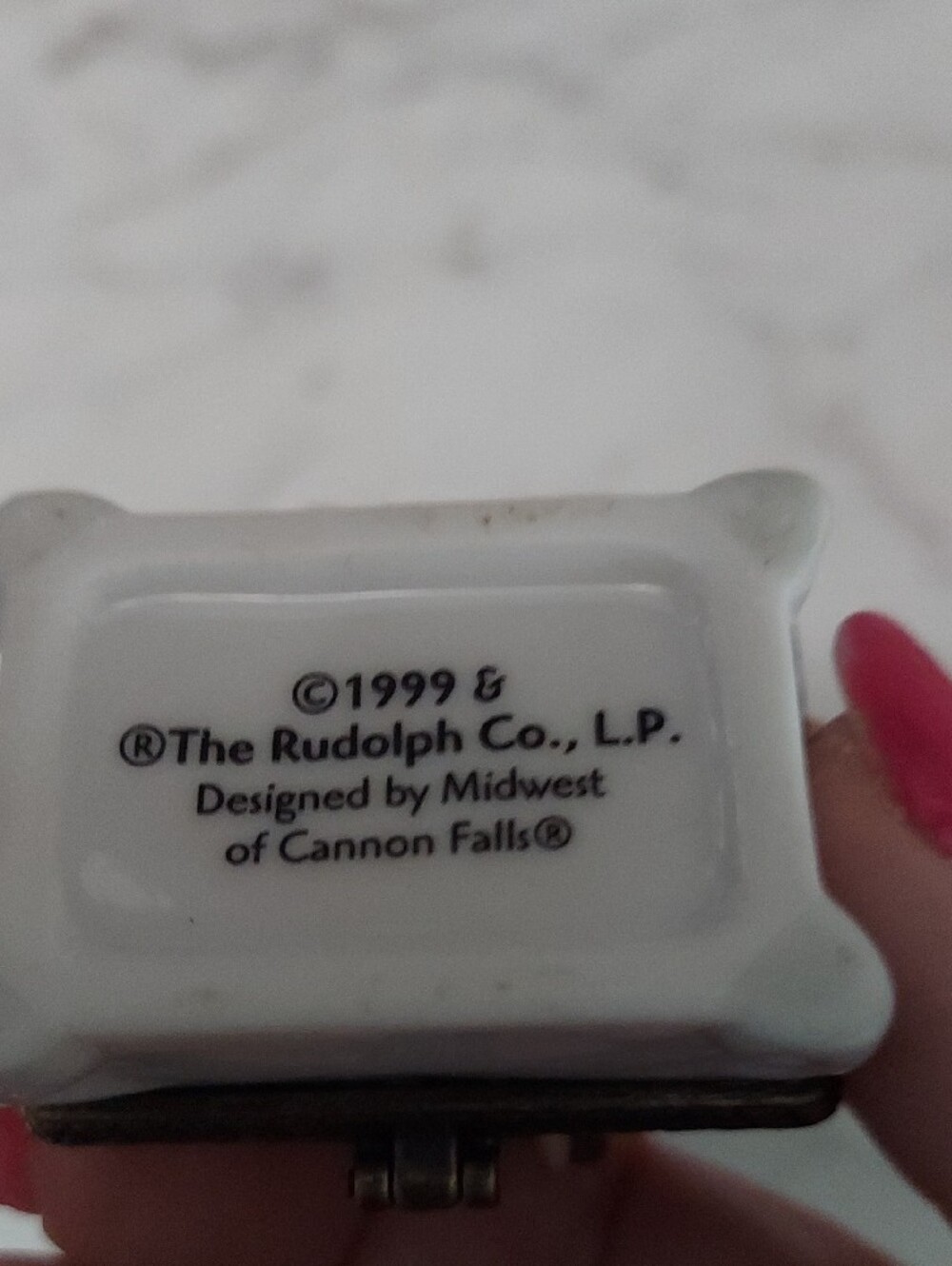 The Rudolph Co. Santa & Rudolph Ceramic Trinket Box - Picture 2 of 8